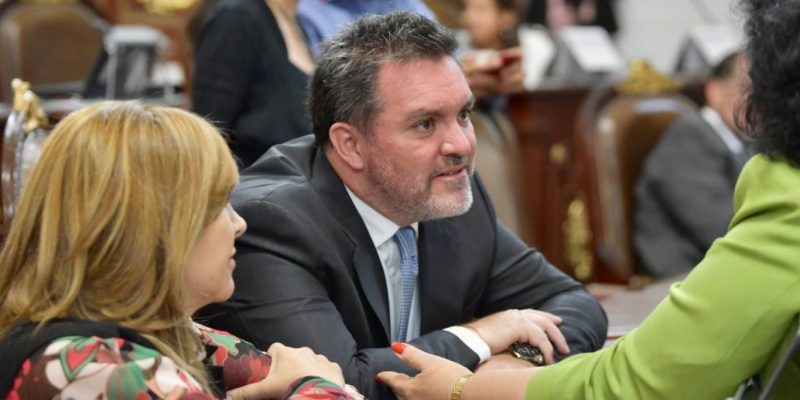 El líder del Partido Acción Nacional en el Congreso de la Ciudad de México, Federico Döring, dijo que el destape anticipado de Omar García Harfuch es parte del “rostro de una desesperación y un fracasado” Gobierno de Morena en la Ciudad de México. FOTO: Congreso CDMX