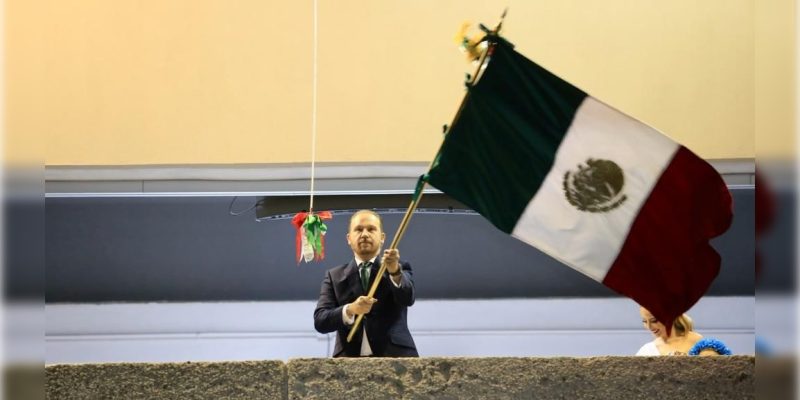 Taboada da su último grito de Independencia como Alcalde de BJ. FOTO: Alcaldía Benito Juárez