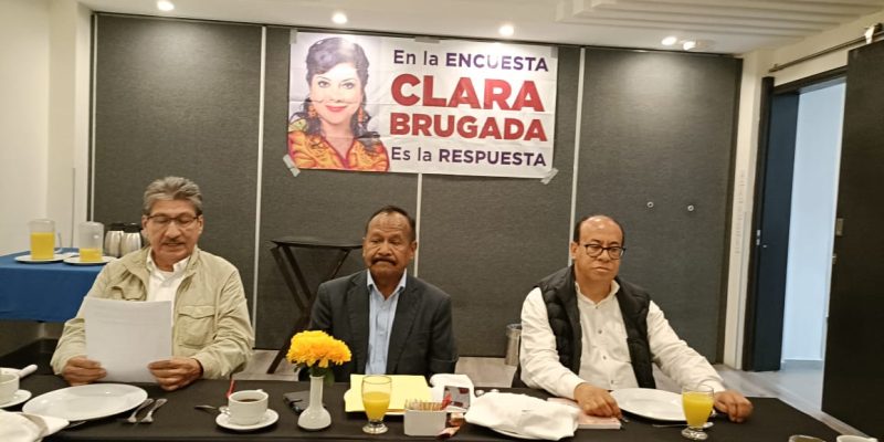 En pleno arranque del levantamiento de la encuesta con la que definirán quién encabezará la Coordinación de los Comités de Defensa de la Cuarta Transformación en la Ciudad de México, la agrupación política nacional “Misión Esperanza” manifestó su apoyo a Clara Brugada. FOTO: Campaña Brugada