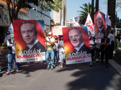 Marcha de apoyo "por una contienda libre y transparente al interior de Va por la CDMX, para elegir a su candidato a la Jefatura de Gobierno". FOTO: X / Rubalcava