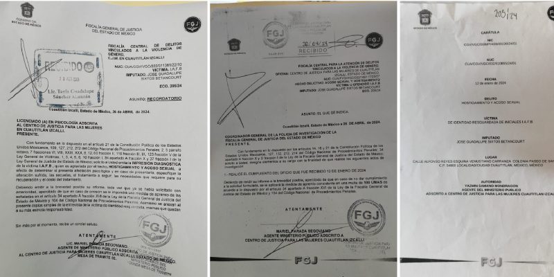 Una funcionaria del ayuntamiento de Cuautitlán denunció ante el alcalde Aldo Ledezma y su cabildo haber sufrido de acoso sexual por el contralor municipal, José Guadalupe Sixtos Betancourt, pero su acusación no derivó en acciones de justicia, sino en represalias laborales como cambio de adscripción, disminución de su nivel de puesto y salario, e incluso la amenaza de despido. IMÁGENES: Especial