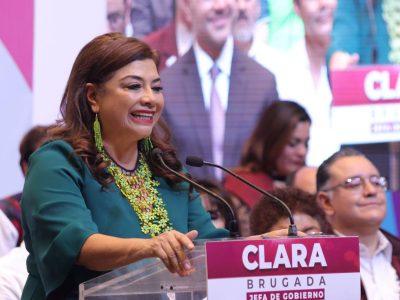 Clara Brugada, candidata a la Jefatura de Gobierno de la Ciudad de México por la coalición “Sigamos haciendo historia”, aseguró que ganará los próximos comicios del 2 de junio cuando las tres alcaldías que concentran 60% del padrón electoral la favorezcan con su voto. FOTO: Especial