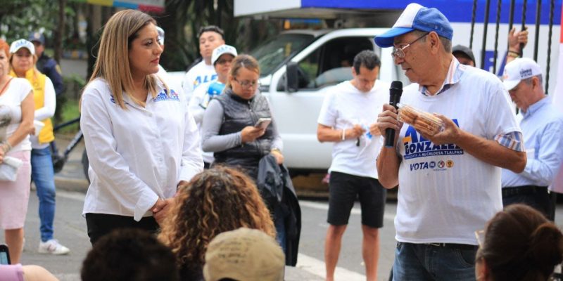 Alfa González, candidata a la alcaldía Tlalpan por la coalición Va X la CDMX, prometió que, de ser electa para gobernar esa demarcación territorial en las elecciones del 2 de junio, ampliará los apoyos en los próximos tres años para que las unidades habitacionales de la demarcación continúen siendo rehabilitadas y reciban el mantenimiento necesario. FOTO: Especial