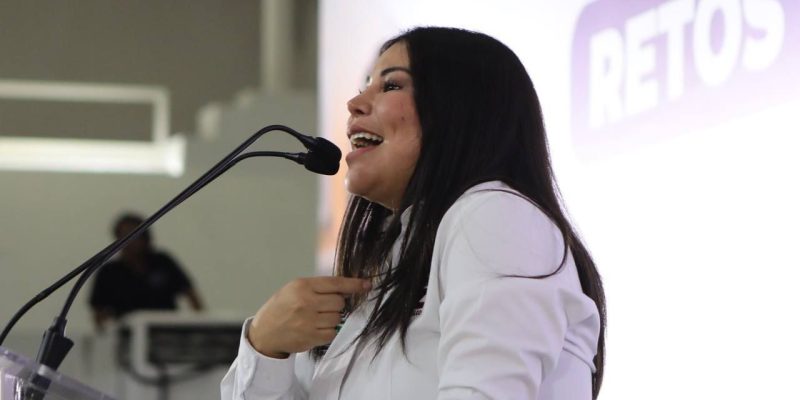 La candidata por la coalición “Sigamos Haciendo Historia” para gobernar la alcaldía de Iztacalco, Lourdes Paz, aseguró que su gobierno se construirá “con mirada de mujer”. FOTO: Especial