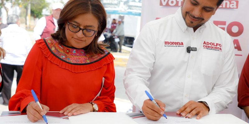 La candidata de Morena, PT y Verde recordó que ya se tiene experiencia, pues la ahora candidata al Gobierno de la CDMX, Clara Brugada Molina y Adolfo Cerqueda habrían firmado un acuerdo metropolitano, que no es común, y dio buenos resultados. FOTO: Especial