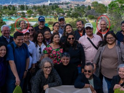 El presidente del Consejo Ciudadano (Morenista) para la Seguridad y la Justicia, Salvador Guerrero Chiprés anda de ‘colado’ en Santa Fe de Bogotá, Colombia, con su jefa de Gobierno electa, Clara Brugada, y los alcaldes de ese partido también. FOTO: X / Clara Brugada