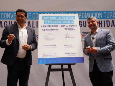 A través de un Convenio de Colaboración de Promoción Turística, la alcaldía Miguel Hidalgo y el municipio de Aguascalientes, estrecharon lazos para dar inicio a un intercambio turístico, cultural y comercial en beneficio de los habitantes de ambas entidades. FOTOS: Especial