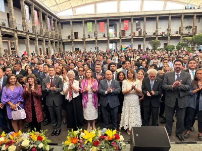 Embajadoras y embajadores de Guatemala, El Salvador, Honduras, Nicaragua y Costa Rica encabezaron la ceremonia inaugural, por el 204 aniversario de la Independencia de Centroamérica. FOTO: Especial