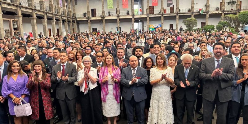 Embajadoras y embajadores de Guatemala, El Salvador, Honduras, Nicaragua y Costa Rica encabezaron la ceremonia inaugural, por el 204 aniversario de la Independencia de Centroamérica. FOTO: Especial