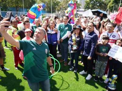 Se reemplazó pasto sintético, malla ciclónica, pintura e iluminación. FOTO: Especial
