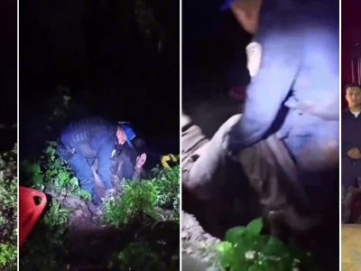 Autoridades y ciudadanos de la demarcación territorial Cuajimalpa reconocieron el trabajo de la Policía Guardabosques, pues a unos días de haber iniciado operaciones rescataron a dos personas que se encontraban atrapadas en una barranca de aproximadamente 10 metros de profundidad, en el Desierto de los Leones. FOTOS: Tomada de video en RRSS