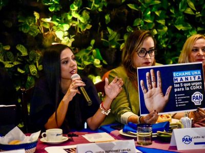 La presidenta del PAN en la Ciudad de México, Luisa Gutiérrez dijo que priorizarán, las causas ciudadanas y no las alianzas con otros partidos políticos. FOTO: Especial