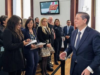 El edil, Giovani Gutiérrez dijo que la Alcaldía Coyoacán esta lista para la Copa del Mundo 2026, que para esa demarcación representa un reto mayor, pues de los 5 millones de personas que visitarán la Ciudad de México en ese contexto futbolístico, 2 millones irán a alguna parte en Coyoacán. FOTO: Especial