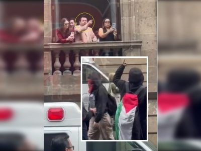En su “Chilanguera” de este miércoles, la bancada de Morena acusó al diputado del PAN, Raúl Torres –a quien le atribuyen ser falso migrante– por haber gritado “palestinos terroristas” a un grupo de encapuchados que se manifestaban frente al Congreso de la CDMX, el lunes, con banderas de Palestina, apenas unos minutos después de la pelea a golpes en la Tribuna.