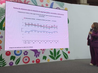 La jefa de Gobierno Clara Brugada asegura que los noticiarios de televisión están plagados de nota roja, reportes de violencia de mediano y alto impacto social que no son una invención de los medios, sino reflejo de la realidad. FOTO: Especial