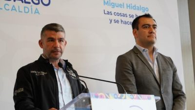En la disputa por la candidatura del PAN a la codiciada Alcaldía Miguel Hidalgo ya hay una definición importante: la diputada Laura Álvarez no va, y está pendiente que la dirigencia panista decida si van con candidata o candidato. FOTO: Especial - Mauricio Tabe con César Garrido.