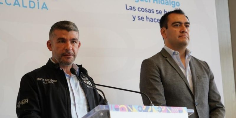 En la disputa por la candidatura del PAN a la codiciada Alcaldía Miguel Hidalgo ya hay una definición importante: la diputada Laura Álvarez no va, y está pendiente que la dirigencia panista decida si van con candidata o candidato. FOTO: Especial - Mauricio Tabe con César Garrido.