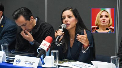 Algo seguro que anda mal en el PAN de la Ciudad de México, porque el partido hizo una conferencia de prensa para posicionarse sobre el Plan General de Desarrollo (PGD) 2025-2045 y no convocaron a su diputada experta en el tema, Olivia Garza. FOTOS: Especial