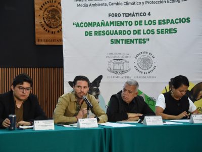 En el Congreso de la Ciudad de México se llevó a cabo el cuarto foro temático sobre la protección de los seres sintientes, de un total de cinco, cuyas opiniones y propuestas de los participantes contribuirán a la elaboración de la Ley de Albergues y Refugios de Animales capitalina.