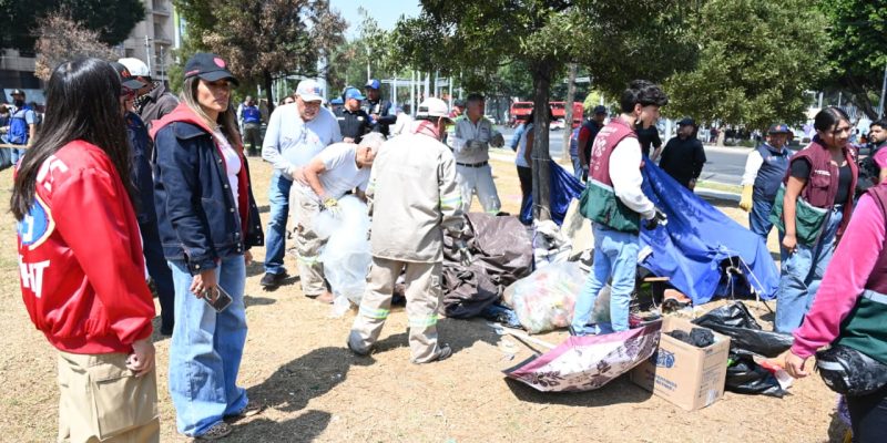 El despliegue interinstitucional abarcó dos puntos sobre la Avenida Paseo de la Reforma: uno a la altura de la calle Violeta, y otro en el cruce en Eje 1, en la colonia Morelos, donde se logró: