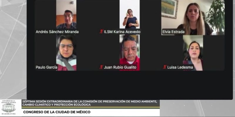 En la comisión del Congreso de la Ciudad de México se aprobaron seis dictámenes en materia de gestión de residuos eléctricos y electrónicos; etiquetado para la correcta disposición final de envases de plástico; fomentar los huertos urbanos; protección del arbolado urbano y bosques de agua, así como para expedir la Ley General de Control del Ruido Urbano.