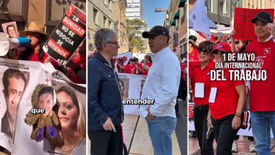Diputado Gualito en marcha por los derechos laborales