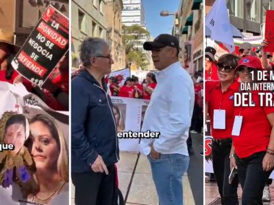 Diputado Gualito en marcha por los derechos laborales