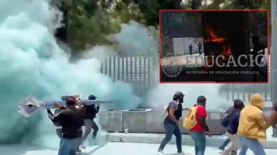 La violencia, el caos y enorme daño que han provocado los “maestros” de la CNTE en la Ciudad de México, en estricto sentido, son responsabilidad plena de la presidenta Claudia Sheinbaum, porque ella prometió cosas que sabía jamás podría cumplir, y porque ha girado instrucciones precisas de tolerarles todas las ilegalidades, en manifestaciones con tintes de levantamiento. FOTOS: RRSS / Cuartoscuro